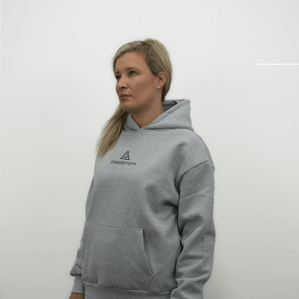 Heavyweight Oversize Hoodie - Grau/Schwarz