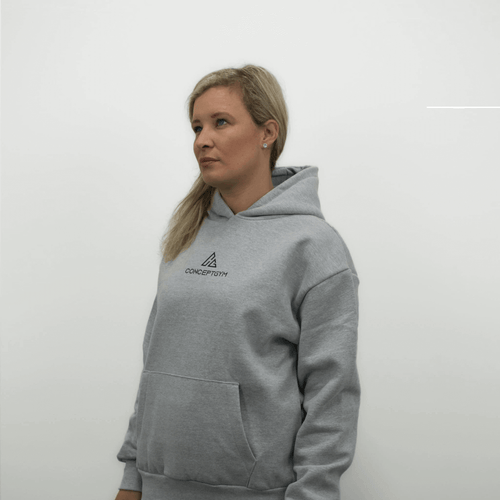Heavyweight Oversize Hoodie - Grau/Schwarz